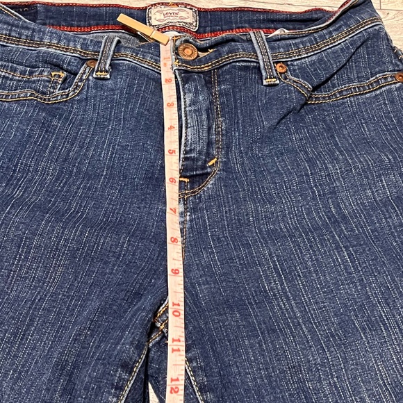 Levis Perfectly Slimming 512 Capri Blue Jean Denim Women Size 8 - Picture 4 of 11